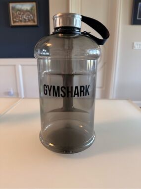 Gymshark Smoky Gray 2.2 Litre Hydration Bottle with Branded Carry Strap
